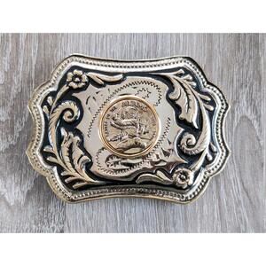 Battle Of The Alamo Commemorative Belt Buckle Brass Western Cowboy